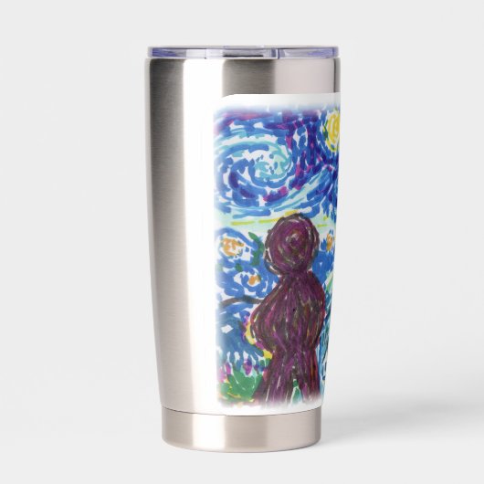 Gourde Isotherme Meeple Starry Night Board Jeu Artsy Design (Extérieur)