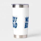 Gourde Isotherme Meilleur papa bleu marine 3d texte (Gauche)