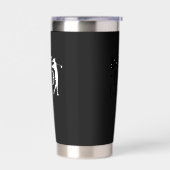 Gourde Isotherme Meilleur papa par golf monogramme noir blanc (Gauche)