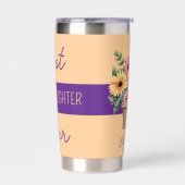 Gourde Isotherme Meilleure petite-fille jamais gerbera fleurs orang (Gauche)