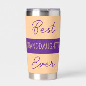 Gourde Isotherme Meilleure petite-fille jamais gerbera fleurs orang (Extérieur)