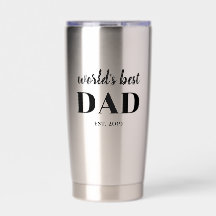 Meilleurs mondes Papa personnalisé Année d'établis