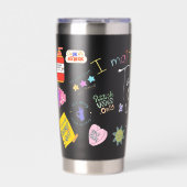 Gourde Isotherme Mental Health Self Care Affirmation Tumbler – Posi (Extérieur)