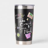 Gourde Isotherme Mental Health Self Care Affirmation Tumbler – Posi (Gauche)