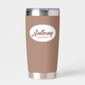 Gourde Isotherme Mocha Stylisé Mariage Groomsman (Extérieur)