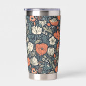 Gourde Isotherme Modèle floral monogramme personnalisé (Gauche)