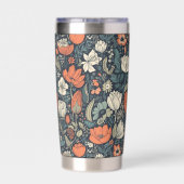 Gourde Isotherme Modèle floral monogramme personnalisé (Couvercle)