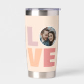 Gourde Isotherme Modern Love Valentines Cadeau Photo (Gauche)