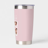 Gourde Isotherme Modern Pink “Fa La La” Multi Photo Christmas (Gauche)