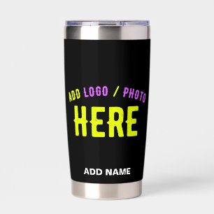 GOURDE ISOTHERME MODERNE ET MODERNE PERSONNALISABLE NOIR VÉRIFIÉ