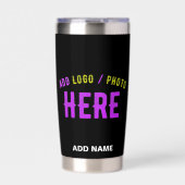 GOURDE ISOTHERME MODERNE ET MODERNE PERSONNALISABLE NOIR VÉRIFIÉ (Extérieur)