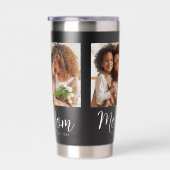 Gourde Isotherme Mom Established Date 3 Photo White Script on Black (Gauche)