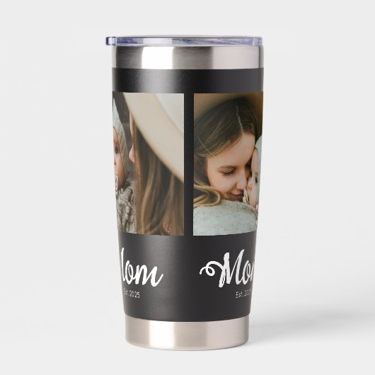 Gourde Isotherme Mom Established Modern Bold Script Black 3 Photo (Gauche)