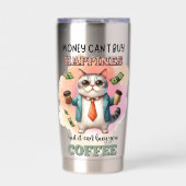 Gourde Isotherme Money Can't Buy Happiness Funny Cat Lover Gift  (Extérieur)