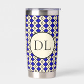 Gourde Isotherme Monogramme Bleu Royal (Gauche)