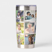 Gourde Isotherme Monogramme de collage photo multiple personnalisé (Extérieur)