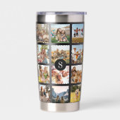 Gourde Isotherme Monogramme de collection photo personnalisée (Gauche)