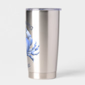 Gourde Isotherme Monogramme de crabe bleu à l'atterrissage (Gauche)
