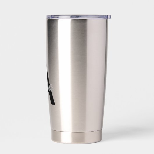 Gourde Isotherme Monogramme de typographie personnalisée (Gauche)