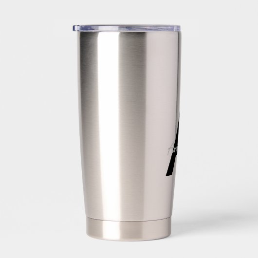 Gourde Isotherme Monogramme de typographie personnalisée (Gauche)