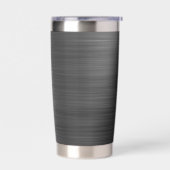 Gourde Isotherme Monogramme Élégant Noir (Gauche)