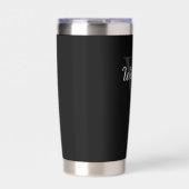 Gourde Isotherme Monogramme et nom de script personnalisé (Extérieur)