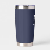 Gourde Isotherme Monogramme et nom personnalisés classiques (Extérieur)