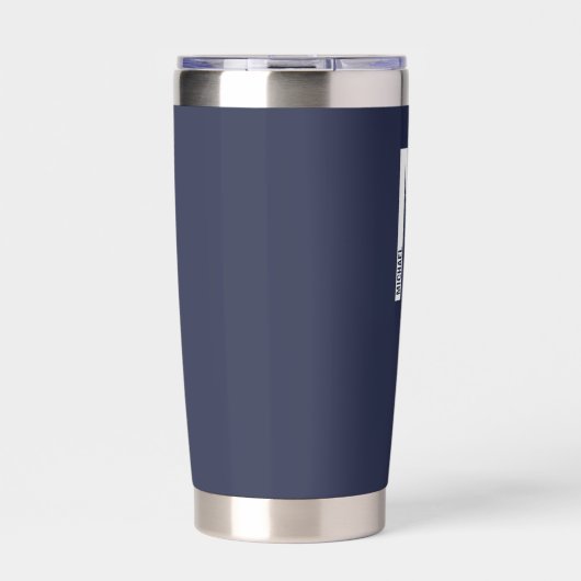 Gourde Isotherme Monogramme et nom personnalisés modernes (Extérieur)