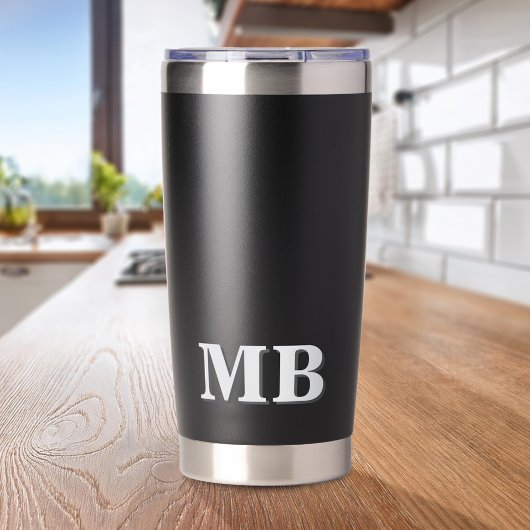Gourde Isotherme Monogramme initial minimaliste moderne