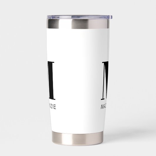 Gourde Isotherme Monogramme Nom initial Simple (Gauche)