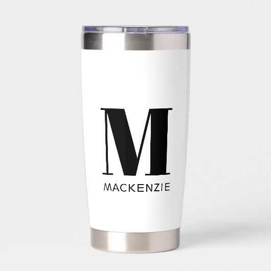 Gourde Isotherme Monogramme Nom initial Simple (Couvercle)