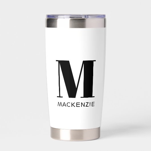 Gourde Isotherme Monogramme Nom initial Simple (Extérieur)