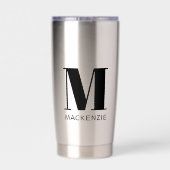 Gourde Isotherme Monogramme Nom initial Simple (Couvercle)