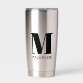 Gourde Isotherme Monogramme Nom initial Simple (Extérieur)