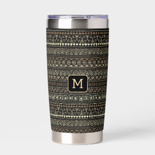 Gourde Isotherme Monogramme personnalisé mexicain / Motif aztèque