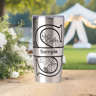Gourde Isotherme Monogramme S d'automne