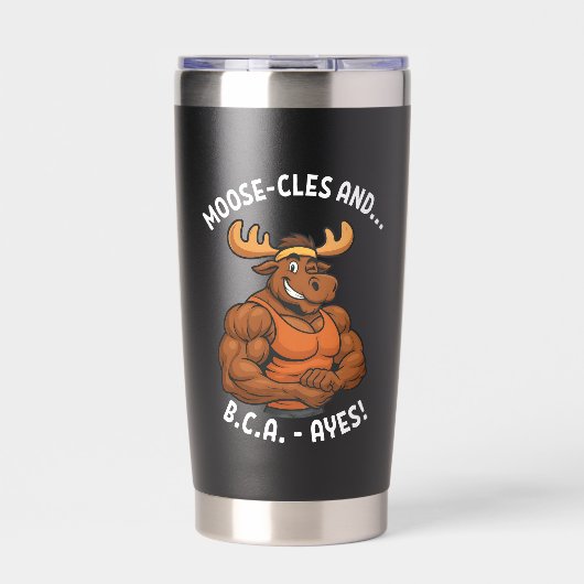 Gourde Isotherme Moose-cles and BCAAs – Funny Gym Moose Workout (Extérieur)