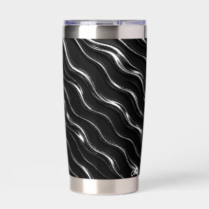 Gourde Isotherme Motif de mouvement Chrome liquide Mode féminine
