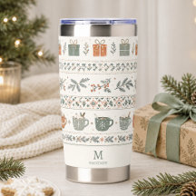 Motif de vacances de Noël Monogramme