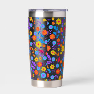 Gourde Isotherme Motif floral exotique coloré-23165
