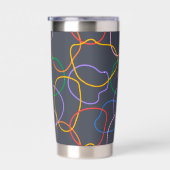 Gourde Isotherme Motif Monogramme Coloré Formes organiques (Gauche)