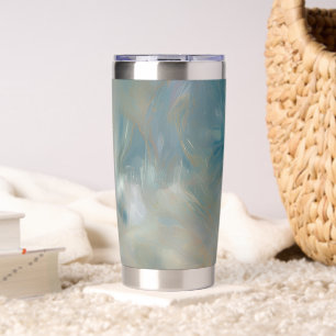 Gourde Isotherme Motif Tourbillon de Marbre Turquoise