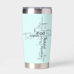 Gourde Isotherme Mots chrétiens croix personnalisés