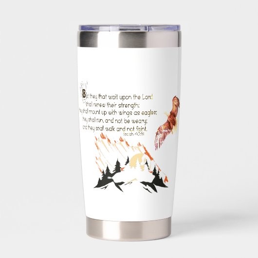 Gourde Isotherme Mug avec des ailes comme les aigles (Extérieur)
