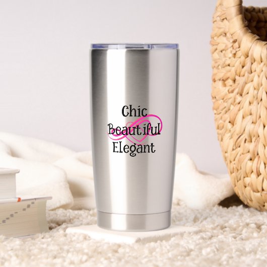 Gourde Isotherme Mug Chic, Beau, Élégant (Salon (pivotée))