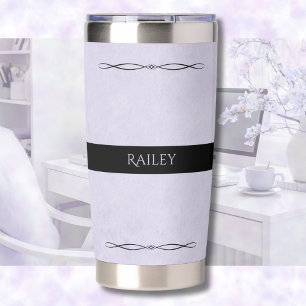 Gourde Isotherme Mug de Voyage Luxe Lavande Monogramme