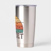 Gourde Isotherme Mug graphique Retro Sunset Horizon (Gauche)