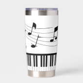Gourde Isotherme Music Notes Piano Personalized Custom Colors (Couvercle)