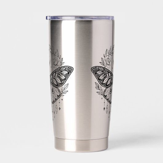 Gourde Isotherme Mystical Gothic Moth Botanical Celestial Line Art (Gauche)