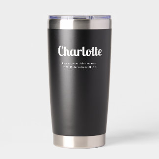 Gourde Isotherme Name Retro Script Black